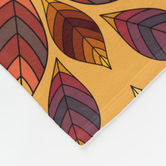 Herbstlaubs Rosette Fleecedecke (Ecke)