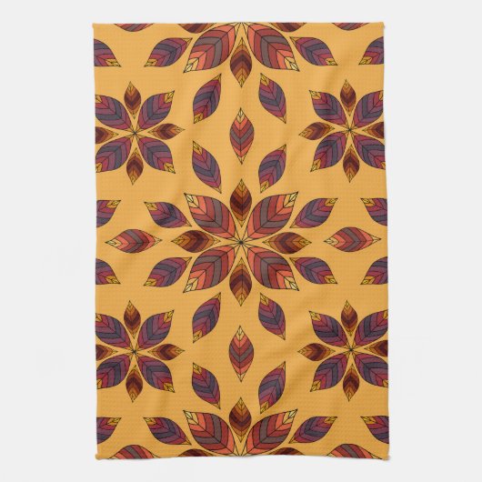 Herbstlaubs Rosette Geschirrtuch (Vertikal)