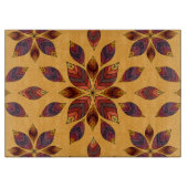 Herbstlaubs Rosette Schneidebrett (Vorderseite)