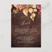 Herbstlaubs Rustic Brown Wood Hotel Umschließungsk Begleitkarte (Vorderseite)