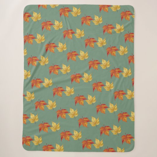 Herbstlaubs Sherpa Throw Blanket Sherpadecke (Vorderseite)