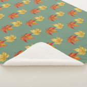 Herbstlaubs Sherpa Throw Blanket Sherpadecke (3/4)