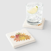 Herbstlaubs Stone Untersetzer (Seitenansicht)