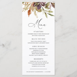 Herbstlaubs Sukkulenter Erntedank Freundlichkeit Menükarte