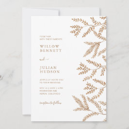 Herbstlaubs Wasserfarbenhochzeit Einladung