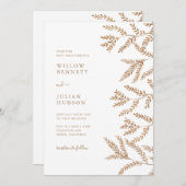 Herbstlaubs Wasserfarbenhochzeit Einladung (Vorne/Hinten)