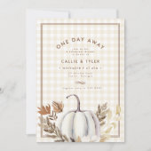 Herbstlaubs White Pumpkin Hochzeit Probe Dinner (Vorderseite)