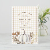 Herbstlaubs White Pumpkin Hochzeit Probe Dinner (Stehend Vorderseite)