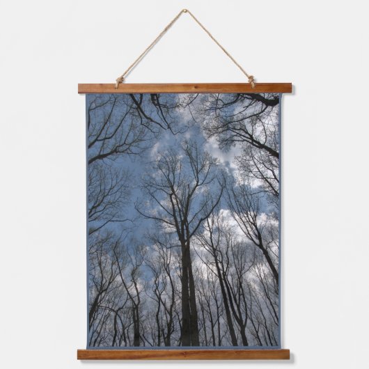 Herbstlaubs Winter Spring Blumen Gedicht Wandteppich Mit Holzrahmen (Vorderseite 3)