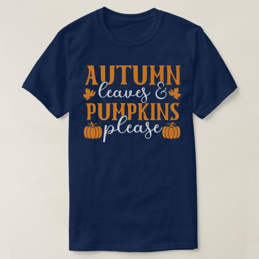 Herbstläufe und Pumpkins Bitte fallen Sie lustig T-Shirt (Design vorne)