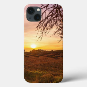Herbstlavendelfeld auf Sonnenuntergang Case-Mate iPhone Hülle