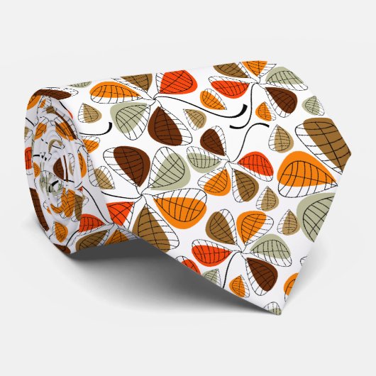 Herbstleaf Abstrakt Krawatte (Gerollt)