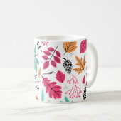 Herbstleaf Abstraktes nahtloses Muster Kaffeetasse (VorderseiteRechts)