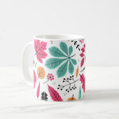 Herbstleaf Abstraktes nahtloses Muster Kaffeetasse (Vorderseite Links)
