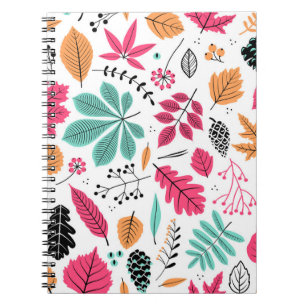 Herbstleaf Abstraktes nahtloses Muster Notizblock
