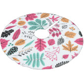 Herbstleaf Abstraktes nahtloses Muster Polyester Weihnachtsbaumdecke (Schrägansicht)