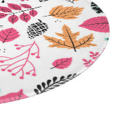 Herbstleaf Abstraktes nahtloses Muster Schneidebrett (Ecke)