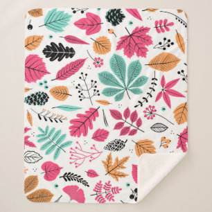 Herbstleaf Abstraktes nahtloses Muster Sherpadecke