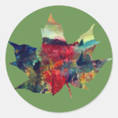 Herbstleaf art , Fall Art Sticker (Vorderseite)