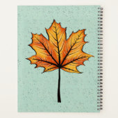 Herbstleaf auf blauer Decorative Botanische Kunst Planer (Rückseite)