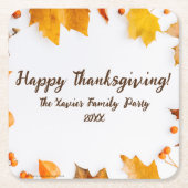 Herbstleaf Erntedank Dinner Party Rechteckiger Pappuntersetzer (Vorderseite)