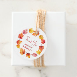 Herbstleaf Fall Moderne Hochzeitbrust Geschenkanhänger