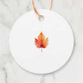 Herbstleaf Fall Moderne Hochzeitbrust Geschenkanhänger (Rückseite)