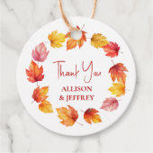 Herbstleaf Fall Moderne Hochzeitbrust Geschenkanhänger (Vorderseite)