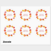 Herbstleaf Fall Moderne Hochzeitbrust Runder Aufkleber (Blatt)