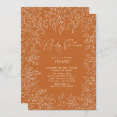 Herbstleaf | Fall Neutral Baby Shower Einladung (Vorne/Hinten)