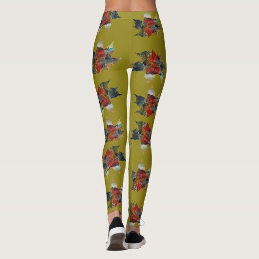 Herbstleaf, farbenfrohe Leggings (Rückseite)
