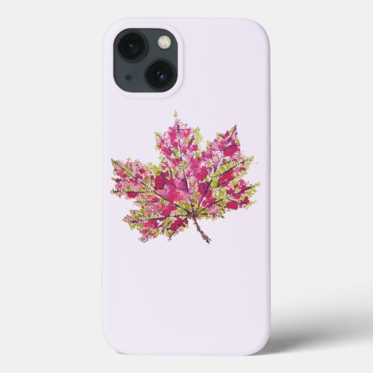 Herbstleaf farbenfrohe Wasserfarbe Boho Case-Mate iPhone Hülle (Rückseite)