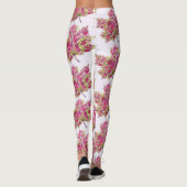 Herbstleaf farbenfrohe Wasserfarbe Boho Leggings (Rückseite)