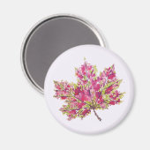 Herbstleaf farbenfrohe Wasserfarbe Boho Magnet (Vorderseite/Rückseite)