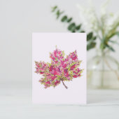 Herbstleaf farbenfrohe Wasserfarbe Boho Postkarte (Stehend Vorderseite)