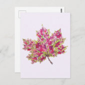 Herbstleaf farbenfrohe Wasserfarbe Boho Postkarte (Vorne/Hinten)