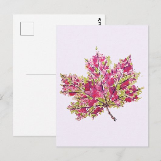 Herbstleaf farbenfrohe Wasserfarbe Boho Postkarte (Vorne/Hinten)