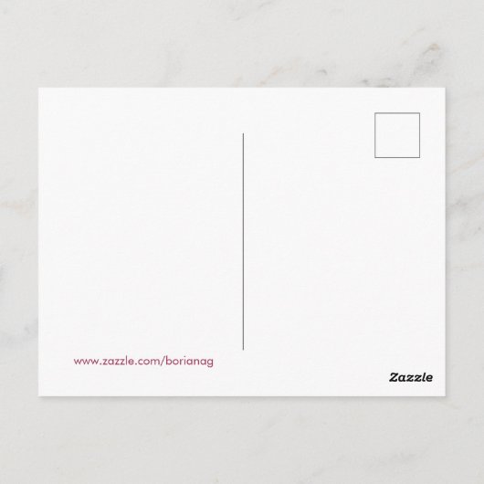 Herbstleaf farbenfrohe Wasserfarbe Boho Postkarte (Rückseite)