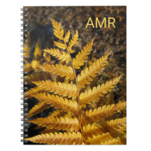 Herbstleaf Golden Fern Foto mit Monogramm