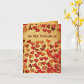 Herbstleaf Herz - Valentine Karte (Gelbe Blume)