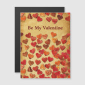 Herbstleaf Herz - Valentine Magnetkarte (Vorne/Hinten)