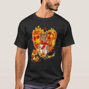 Herbstleaf Herzstück Shetland Schafhund Scarf Fall T-Shirt