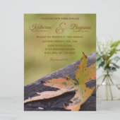 Herbstleaf-Hochzeit Einladung (Stehend Vorderseite)