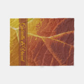 Herbstleaf-Hochzeit Fleecedecke (Vorderseite (Horizontal))