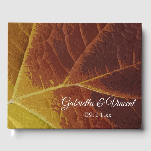 Herbstleaf-Hochzeit Gästebuch (Vorderseite)