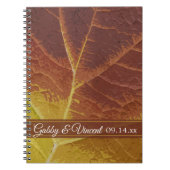 Herbstleaf-Hochzeit Notizblock (Vorderseite)