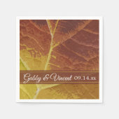 Herbstleaf-Hochzeit Serviette (Vorderseite)