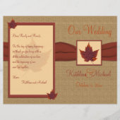 Herbstleaf-Hochzeitsprogramm (Vorderseite)