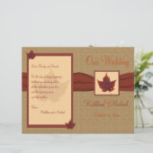 Herbstleaf-Hochzeitsprogramm (Stehend Vorderseite)
