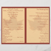 Herbstleaf-Hochzeitsprogramm (Rückseite)